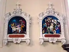 Chemin de Croix, stations 13 et 14.