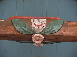 L'écu des seigneurs de Quimerch, sur l'un des entraits.