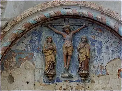 Peinture murale et haut relief XIVe&nbsp;siècle.