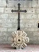 Clé de voûte et crucifix.