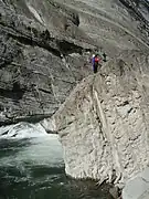 Gros blocs de pierre dans la section de Grade.5 dans la rivière Mohaka.