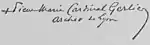 Signature de Pierre-Marie Gerlier