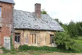 Maison ancienne avec ses murs en torchis.