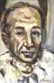 Le Vieux Clown, Autoportrait en clown, 1942, huile sur contreplaqué, 40,7&nbsp;×&nbsp;27&nbsp;cm, musée d'Art et d'Histoire du judaïsme, Paris.
