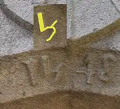 Le glyphe du chiffre 5 au XVIè siècle.