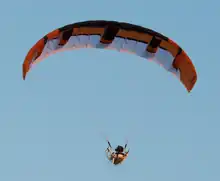 Le drone à paramoteur Aube, en vol