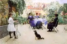 Le Goûter des dames, tableau de Évariste Carpentier (1845-1922)