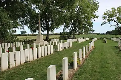 Le cimetière Lebucquière Communal Cemetery Extension.