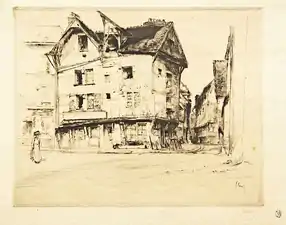 La Maison Roy de Troyes (1908), pointe sèche.