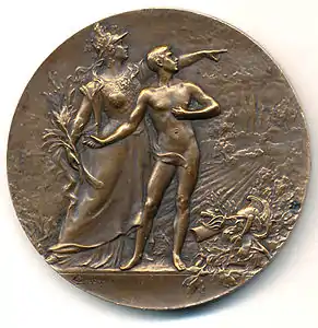 Les sports (1902), médaille en bronze, 50&nbsp;mm.