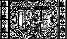 Vitrail représentant Énosh dans la cathédrale de Lyon