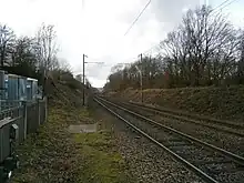 La ligne à Saint-Germain-de-la-Grange.