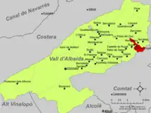 dans la comarque de la Vall d'Albaida.