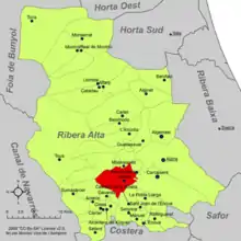 dans la comarque de la Ribera Alta.