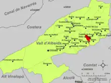 dans la comarque de la Vall d'Albaida.