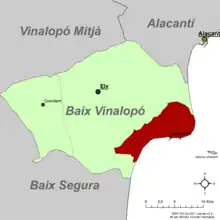 dans la comarque du Baix Vinalopó.