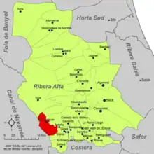 dans la comarque de la Ribera Alta.