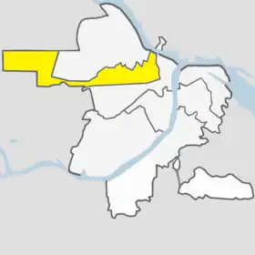 Localisation de Arrondissement de Moscou