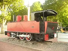 Locomotive no&nbsp;103 des chemins de fer du Morbihan à Tournon, puis sur le Train du Bas-Berry.