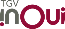 Logo spécifique présent sur les rames proposant le service TGV inOui.