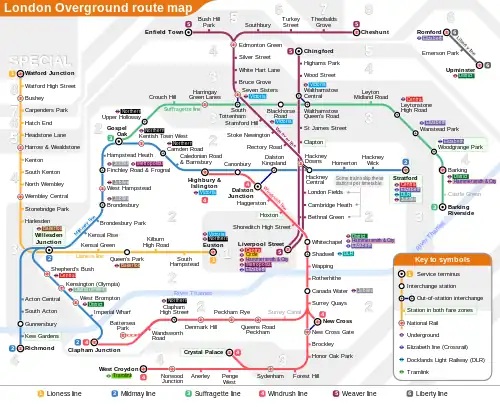 Réseau Overground.