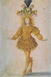 Costume de ballet porté par Louis XIV, jouant Apollon, 1653