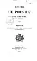 Recueil de poésies de Louis Fabre (1856)