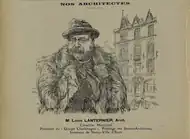 Caricature de Louis Lanternier, inventeur de Nancy-Ville d'eaux.