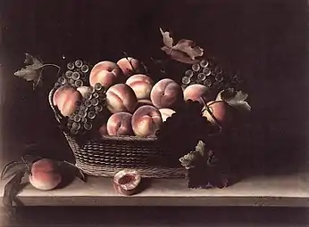 Panier de pêches et raisins (1631),Staatliche Kunsthalle Karlsruhe.