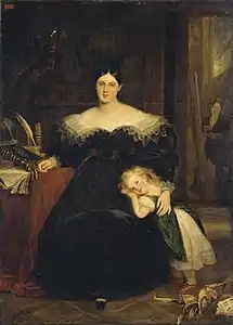 Madame Belloc, sa fille et le peintre (1831), Paris, musée du Louvre.