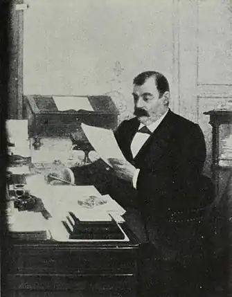 Portrait du sénateur Lourties, ancien ministre, par Gabriel Biessy, Société nationale des Beaux-Arts, Exposition nationale des Beaux-Arts - Catalogue illustré des ouvrages de peinture, sculpture, dessins, gravure, objets d'art et architecture exposés au Champ de Mars le 25 avril 1895