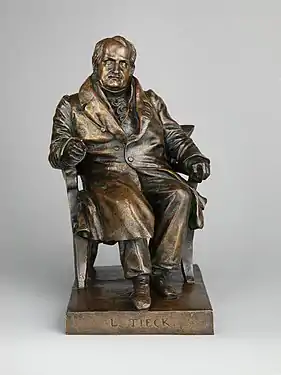 Pierre-Jean David d'Angers, Ludwig Tieck, 1834, bronze, h. 31,1&nbsp;cm, New York, Metropolitan Museum of Art.