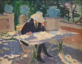 Lumière d'été à Cagnes-sur-Mer (vers 1918), huile sur toile, 28&nbsp;×&nbsp;35,2&nbsp;cm, localisation inconnue.