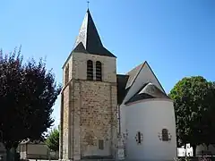 Chevet de l'église Saint Privé, XIe, XIIIe et XIXe&nbsp;siècles, Lunery.