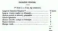Enseignements et horaires de 1re&nbsp;année en 1882.