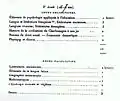 Enseignements et horaires de 5e&nbsp;année en 1882.