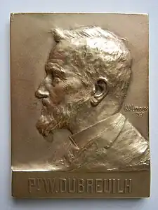 Professeur William Dubreuilh (1857-1935), plaquette, avers.