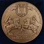 Revers de la médaille d'honneur de la ville.