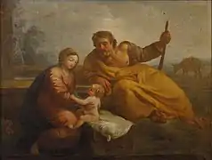 Le tableau de la Sainte Famille.&nbsp;Classé&nbsp;MH