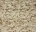 Un échantillon de tissu de 24,66 pouces (626 mm) de large du motif désertique MARPAT