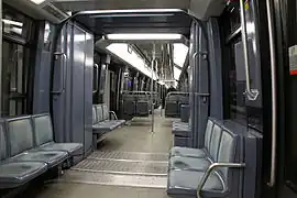 Intérieur d'un MP 89 CC avec intercirculation de type Sig-Hübner.