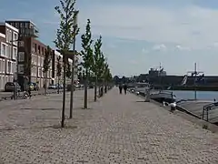 Quai aménagé le long du Maashaven