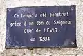 En souvenir de Guy de Lévis