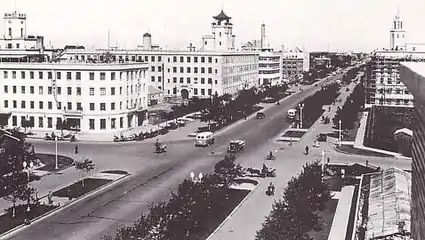 L'avenue Datong, une des grandes artères des nouveaux quartiers édifiés par les occupants japonais.