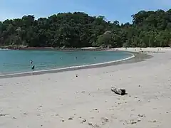Plage Manuel Antonio vue sur la pointe Cathédrale.