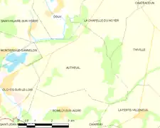 Carte de la commune d'Autheuil.