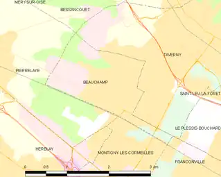 Carte de la commune.
