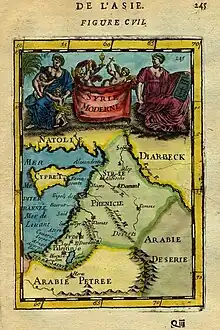 Une carte détaillée de la Palestine du 17e&nbsp;siècle