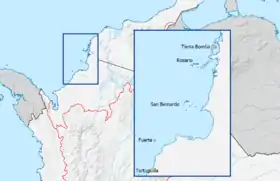 Localisation de l'île Fuerte