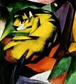Tiger (Tigre), 1912, huile sur toile (109&nbsp;×&nbsp;99&nbsp;cm), Lenbachhaus (Munich).